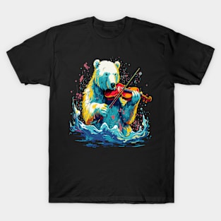 Polar Bear Playing Violin T-Shirt